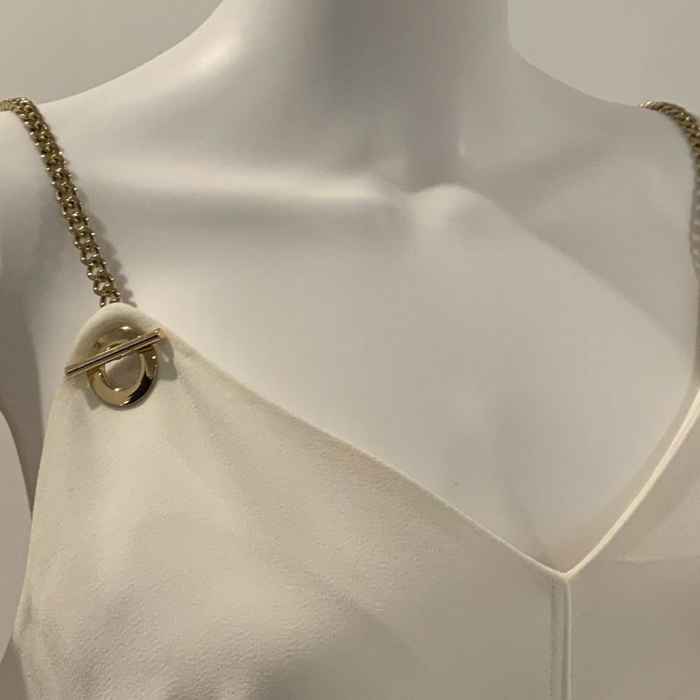 Elegant off white Chain Strap Top